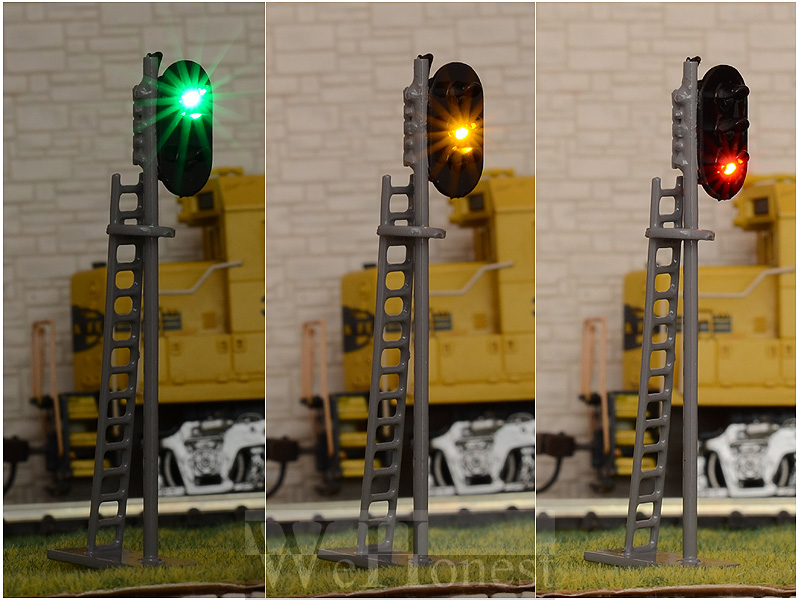 HO gauge Model train Railway Block led Signal Green over Red #G87 5 x OO 