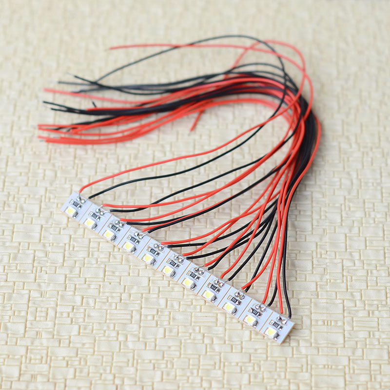 thumbnail image 2 of Evemodel 0201 Pre-wired SMD LED – Bright White, Micro Copper Wire, 10pcs – H0 Scale 1:87 2 of 2