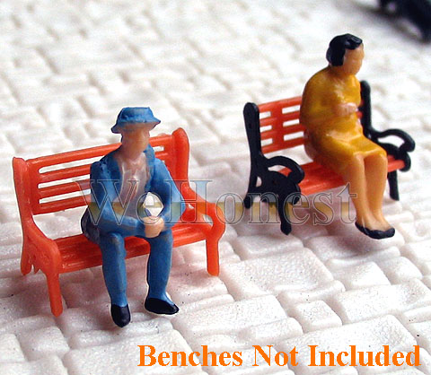 HO Scale 1:87 Painted Figures – 120pc Seated Passengers – Unbranded, C-10 Mint