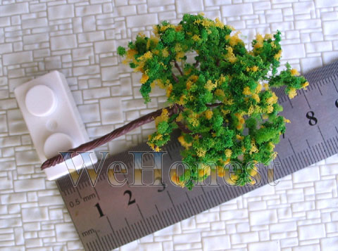 40 pcs HO OO scale Model Trees Yellow Lotus #7035  