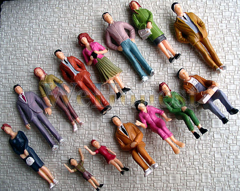 70 Pcs G Scale 1 24 Painted Figure People Passenger F